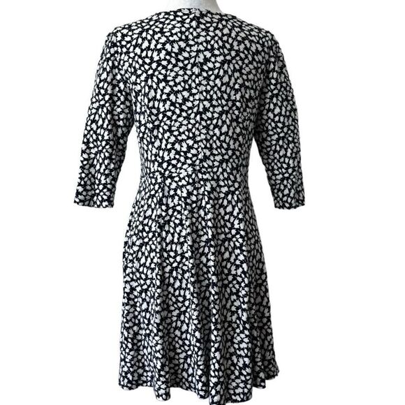 Lark & Ro Pullover Dress Blue White Floral SZ L - Picture 2 of 13